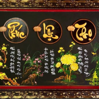 tranh thư pháp chữ phúc lộc thọ