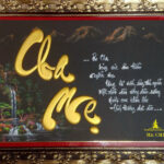 tranh thư pháp chữ cha mẹ