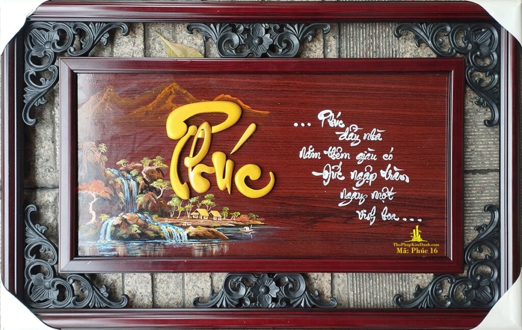 tranh thư pháp chữ phúc