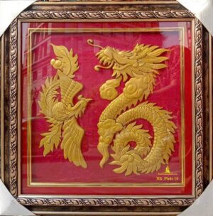 tranh thư pháp chữ phúc hóa rồng