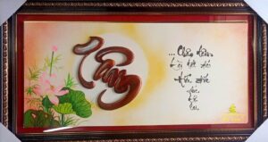 tranh thư pháp chữ tâm