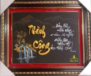 tranh thư pháp chữ thành công