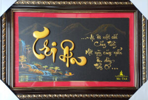 tranh thư pháp chữ tri ân