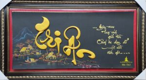 tranh thư pháp chữ tri ân