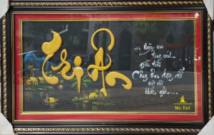 tranh thư pháp chữ tri ân