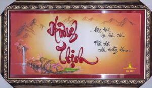 tranh thư pháp chữ hưng thịnh