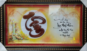tranh thư pháp chữ tâm