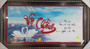 tranh thư pháp chữ vợ chồng