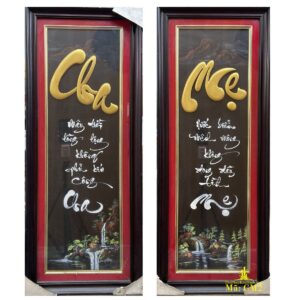 tranh thư pháp chữ cha mẹ