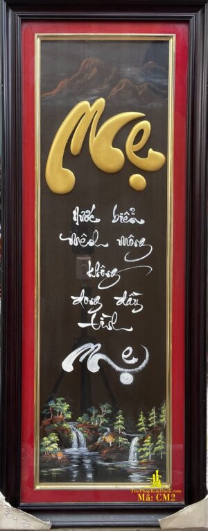 tranh thư phap2 chữ mẹ