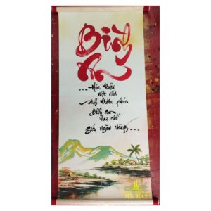 tranh thư pháp chữ bình an