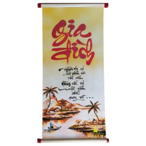 Tranh thư pháp chữ gia đình