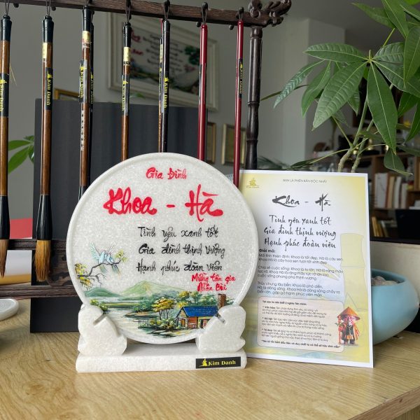 Tranh thư pháp giải mã ý nghĩa tên uyên ương làm quà tặng đám cưới, kỷ niệm ngày cưới