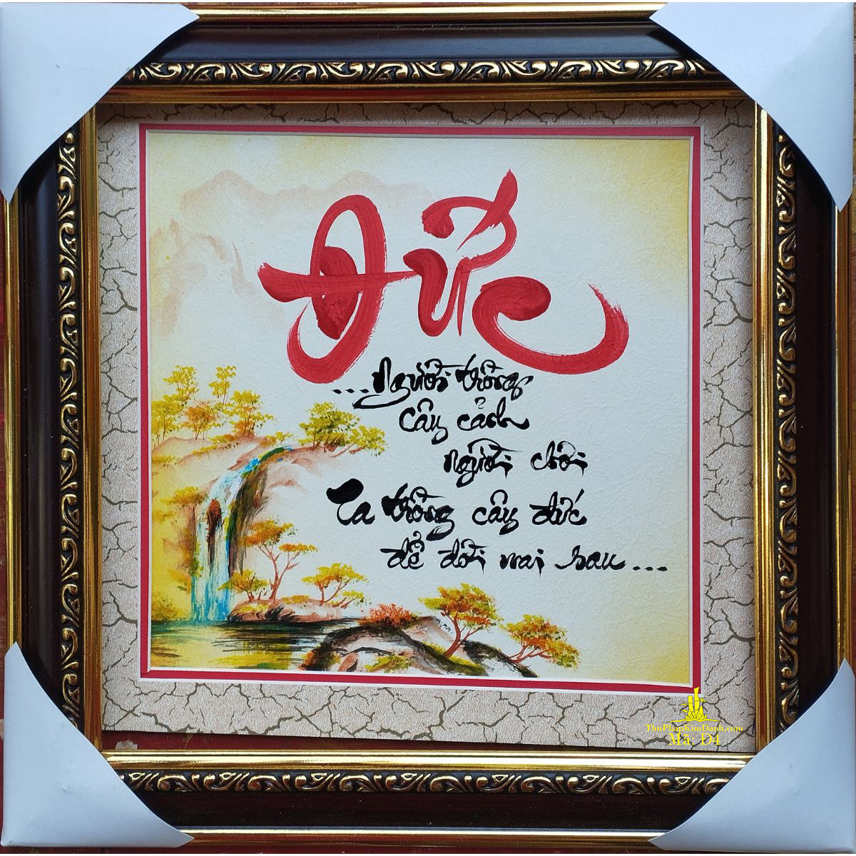 tranh thư pháp chữ Đúc