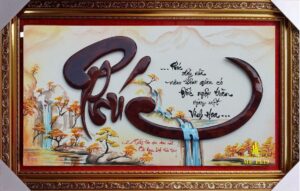 tranh thu pháp chữ phúc