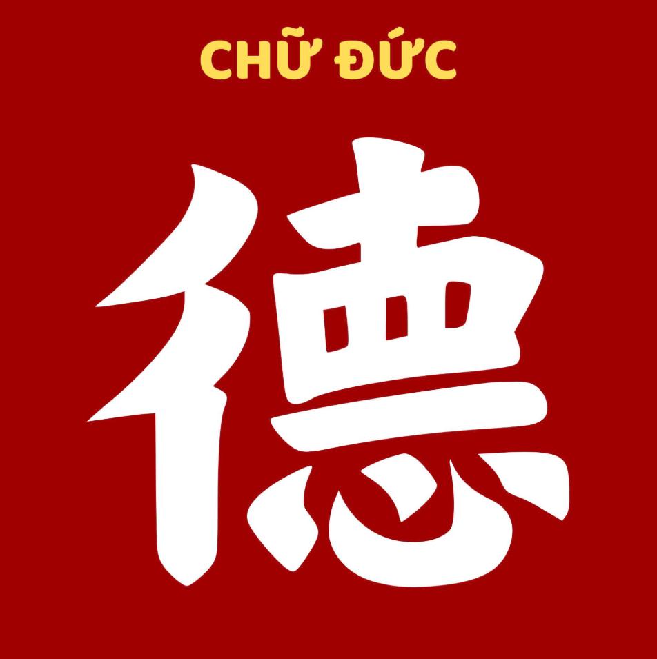 Trong chữ Đức có chứa chữ tâm, biểu thị lòng yêu thương vô tư không vì bất kỳ mục đích hay lợi ích cá nhân nào