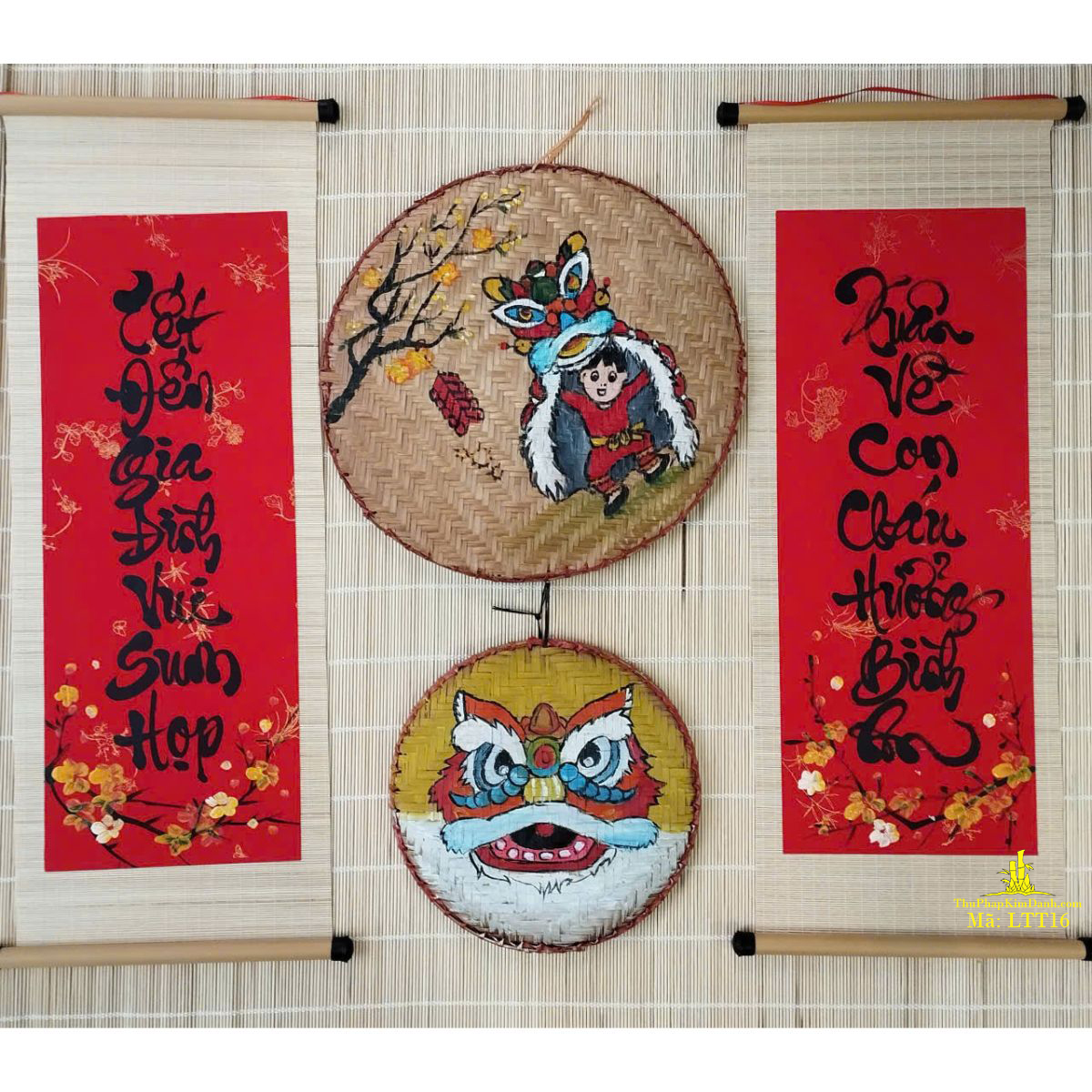 liễn treo tết thư pháp