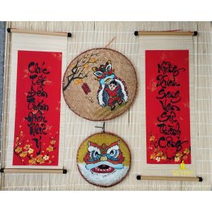 liễn treo tết thư pháp