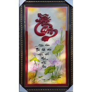 tranh thư pháp chữ tâm