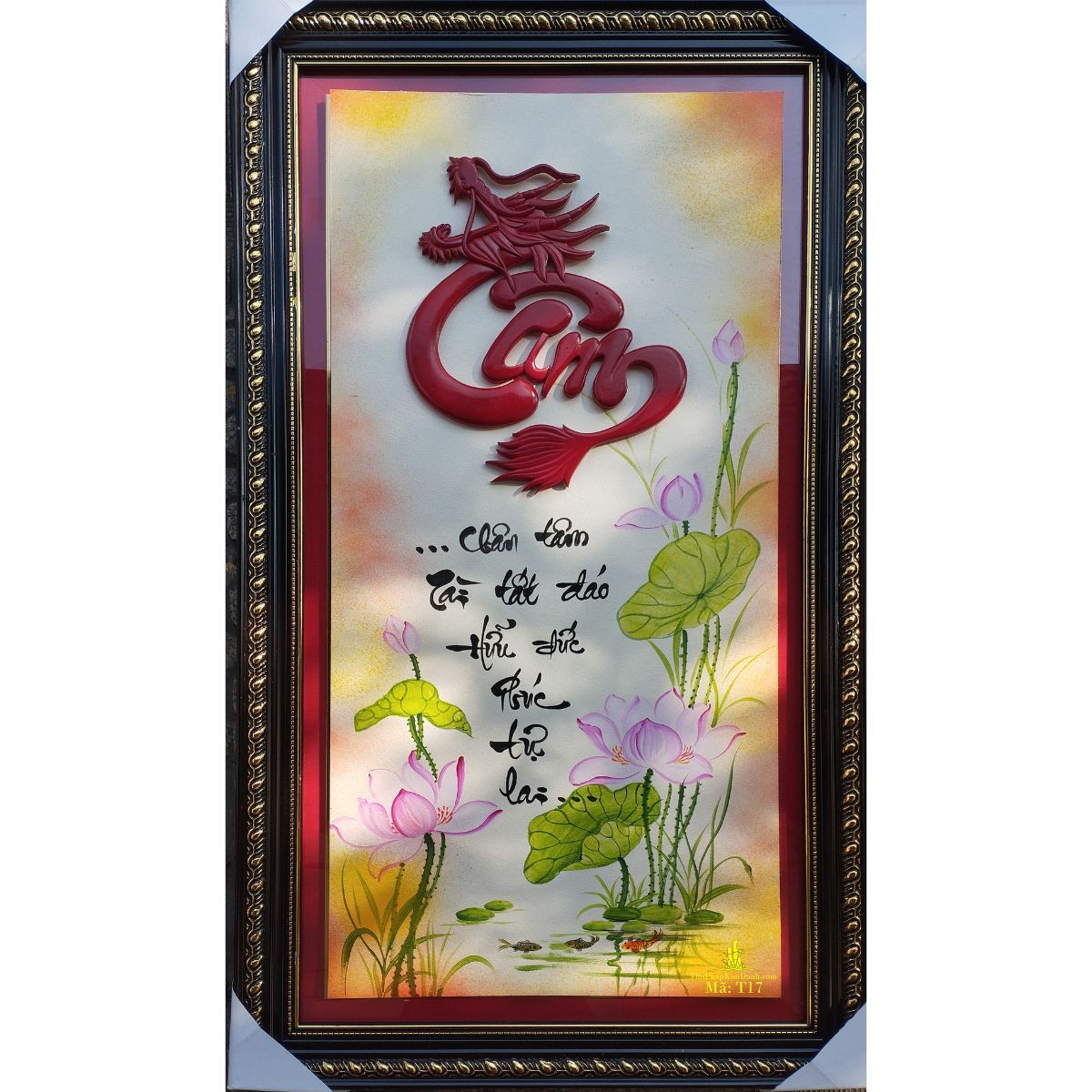 tranh thư pháp chữ tâm