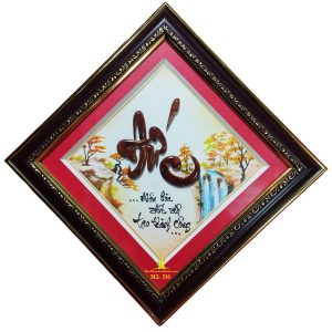 tranh thư pháp chữ đức