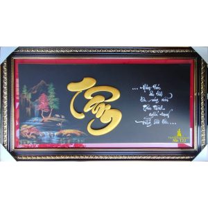 tranh thư pháp chữ tâm