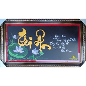 tranh thư pháp chữ tri ân