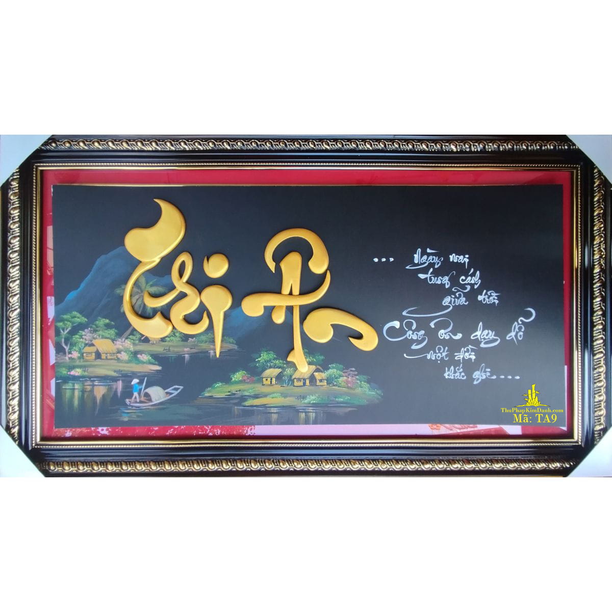 tranh thư pháp chữ tri ân