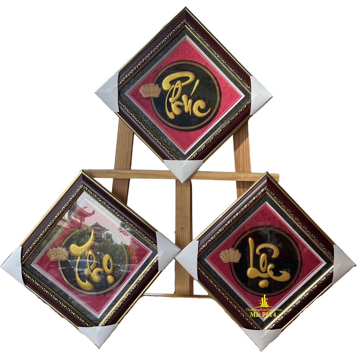 tranh thư pháp chữ phúc lộc thọ