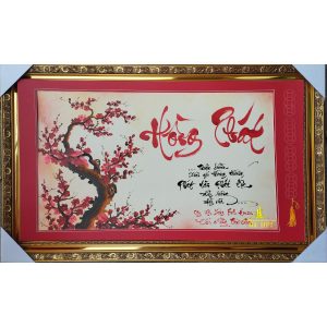 tranh thư pháp chữ hồng phát