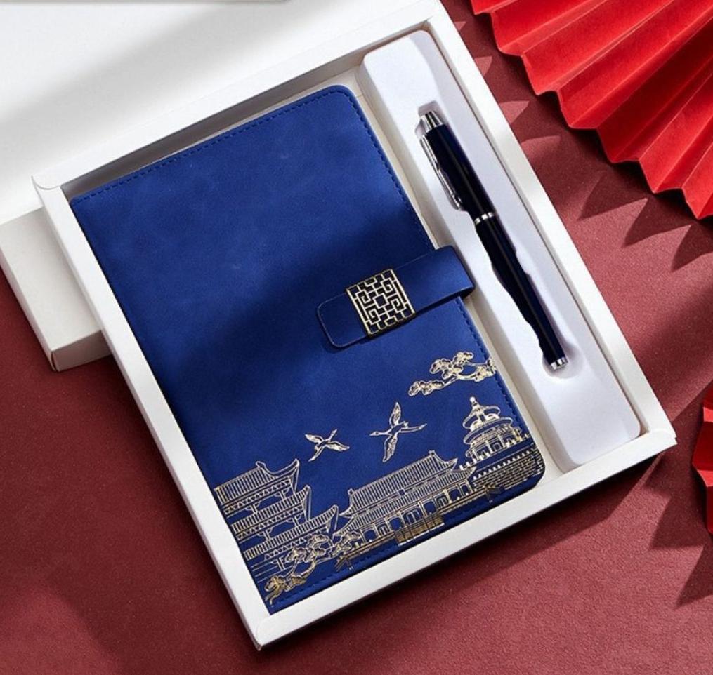 Hộp quà sổ tay và bút ký