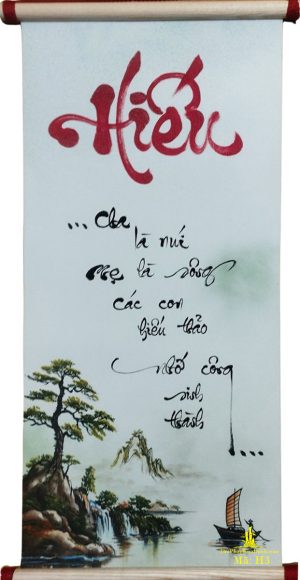 liễn thư pháp chữ hiếu