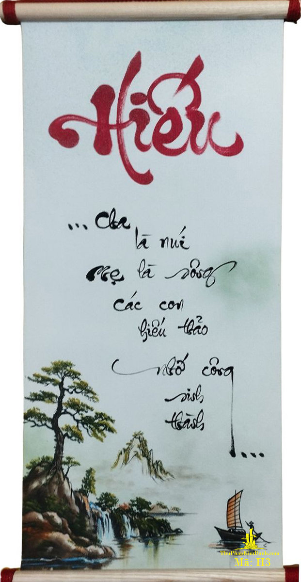 liễn thư pháp chữ hiếu