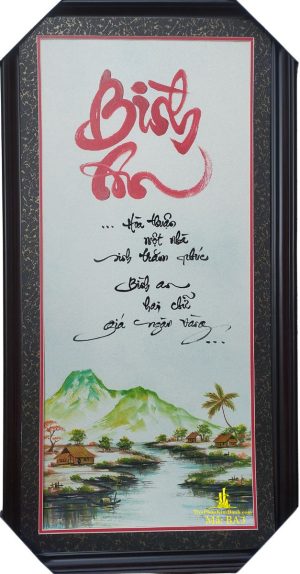 tranh thư pháp chữ bình an